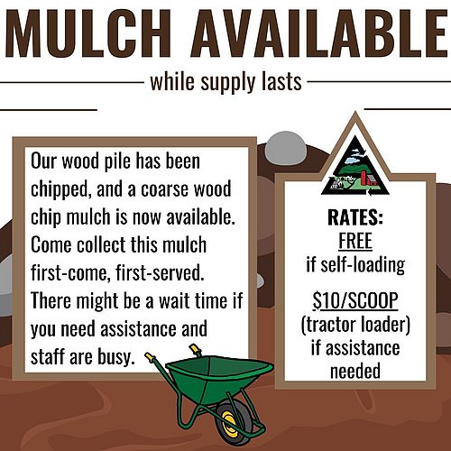 Don't forget! Mulch is available!

Our wood pile...